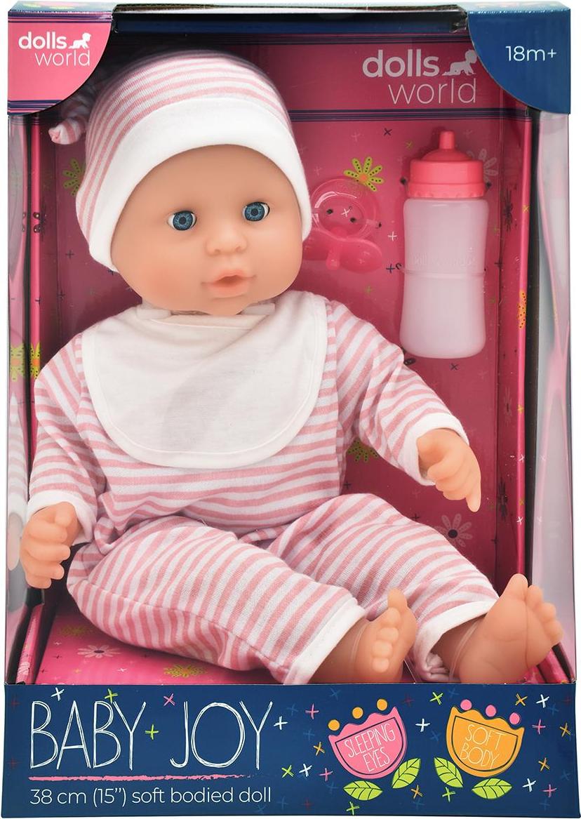 DANTE DollsWorld Puppe Joy 38 cm in Streifen gekleidet 78310