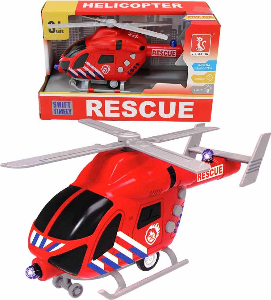 Jonotoys Roter Helikopter Rettung Spielzeug - ca. 20 cm