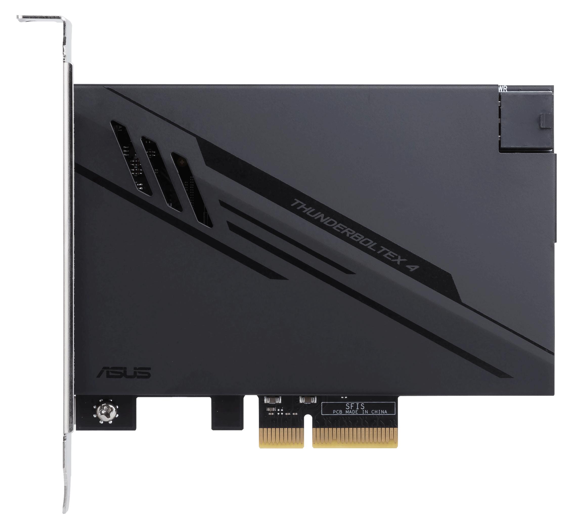 ASUS ThunderboltEX 4, PCIe, Mini DisplayPort, PCIe, Thunderbolt, USB 2.0, USB 3.2 Gen 2 (3.1 Gen 2), PCIe 3.0, Schwarz, PC, Intel Thunderbolt 4 JHL8540 90MC09P0-M0EAY0