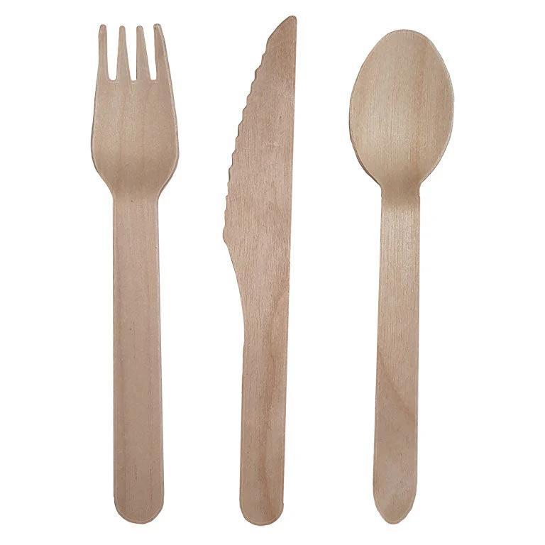 24 Teile, Holzbesteck von Amscan 9906878