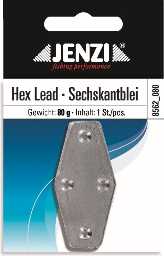 Jenzi Hex Lead Sarg- oder Sechskant-Bleie Bleigewichte 80g 1 Stk. 8562-X
