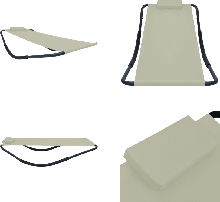 vidaXL Záhradná posteľ Cream White 200 x 90 cm oceľ - Posteľ do obývačky - Postele do obývačky - Vonkajšie postele do obývačky - Vonkajšie postele do obývačky