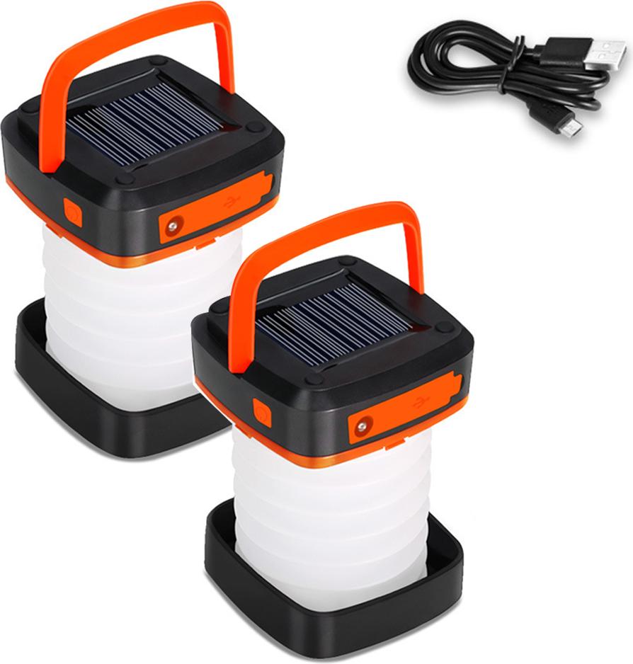 Mmgoqqt Solarbeleuchtung, Außenbeleuchtung, Gartenbeleuchtung,2 pack orange Kau-LA-251215-2