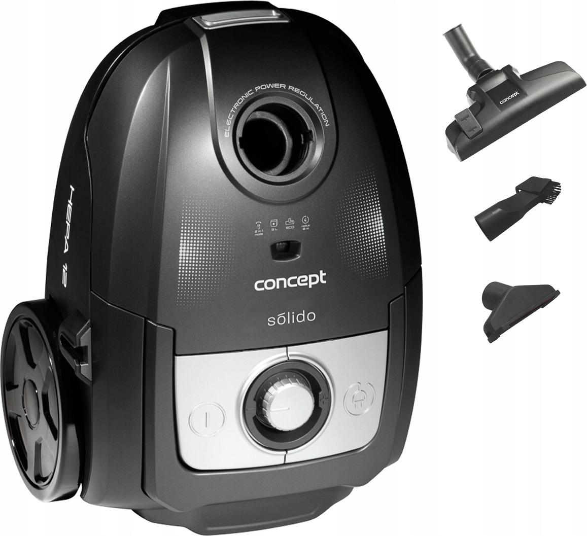 Vreckový Vysávač 700W Solido Concept Vp8072 S Hepa Filtrom A Eko Dýzou