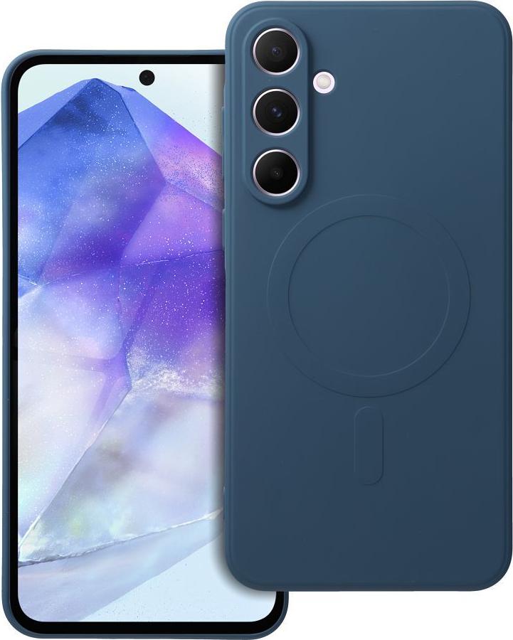 SILIKÓNOVÝ KOBEREC na mobilný telefón kompatibilný s MagSafe vhodný pre SAMSUNG A55 modrý
