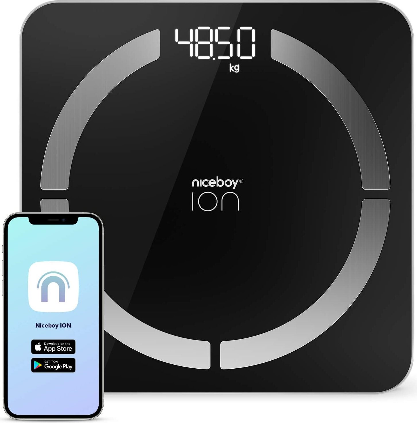 Niceboy ION Smart Scale Schwarz smart-scale-black