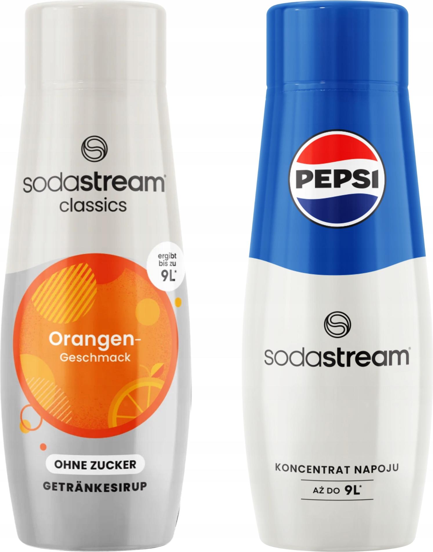 SodaStream Orange Zero pomarančový sirup bez cukru + PEPSI kolový koncentrát