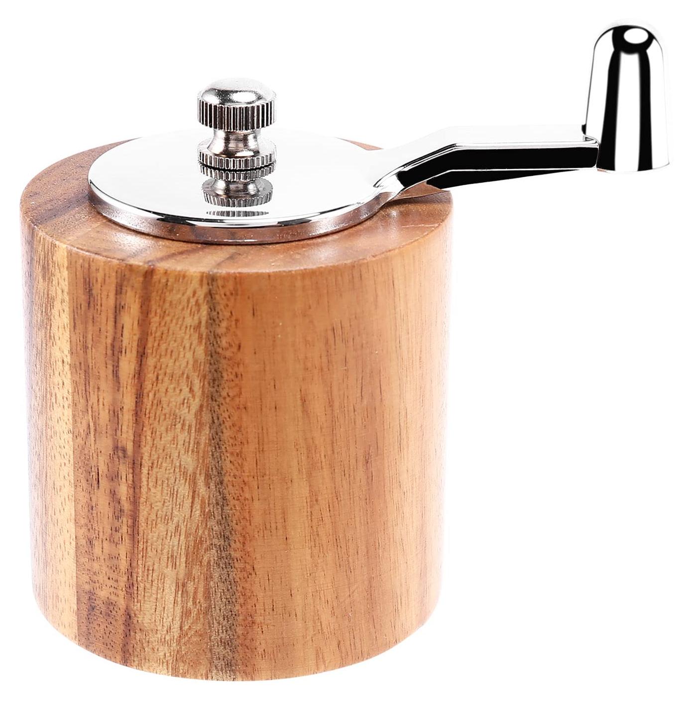 Tsudoku Pfeffermühle, Pfeffermühle aus Holz, mit Kurbel, mit klassischem Griff u