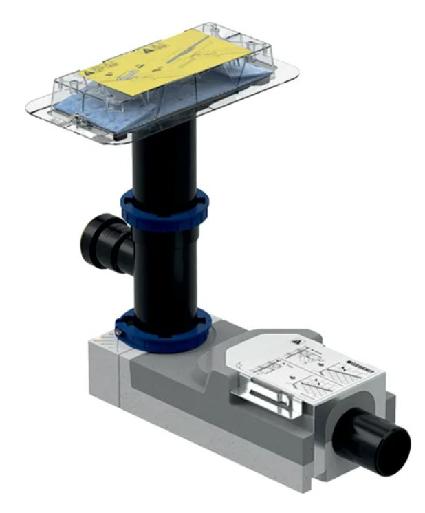 Geberit Rohbauset mit Zulauf zu Geberit CleanLine Duschrinnen: L 30cm, 154.159.00.1