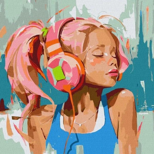 Malen nach Zahlen – Rosa Sommerrhythmen 50x50 – Ideyka
