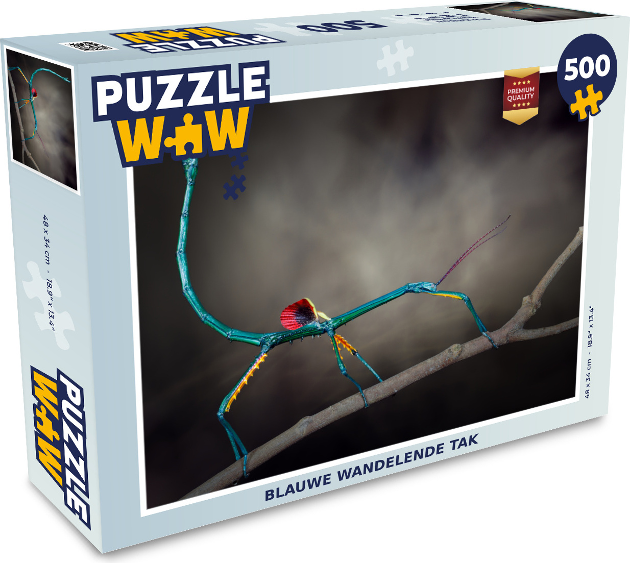 MuchoWow® Puzzle 500 Teile Blaue Stabheuschrecke - 500 Teile - Kinder - Selberbauen - Puzzlespiele 137|66393750