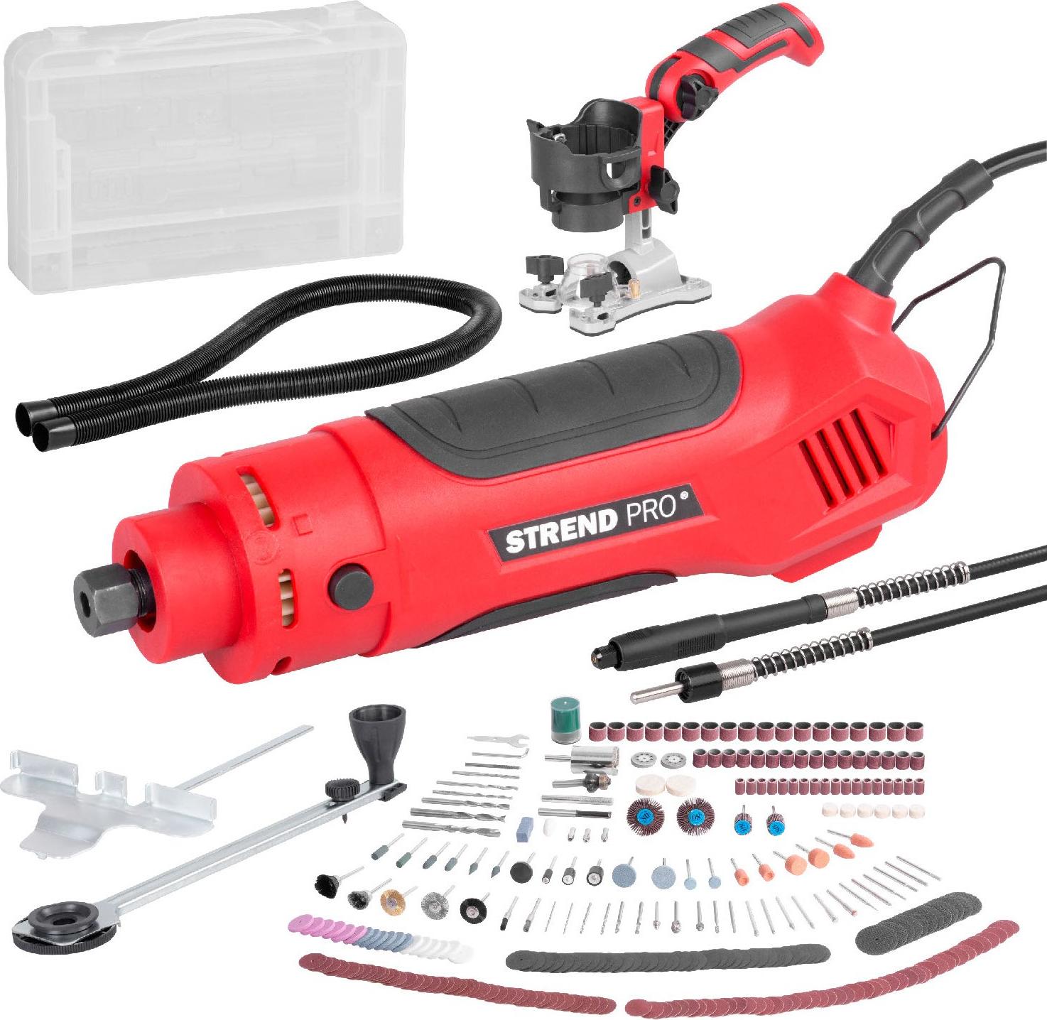Fräser Strend Pro, 550W, multifunktional, 287-teiliges Set, Multifunktionswerkzeug