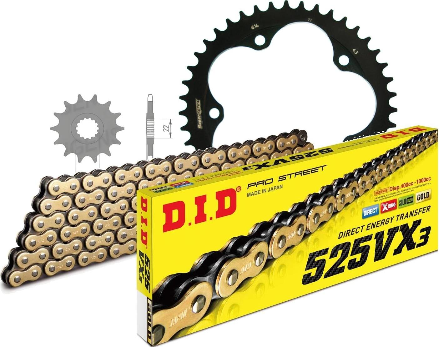 DID Kit Stahl MV AGUSTA Brutale 910 R 06-09/Brutale… 15-43-112 DID525VX3(G&B) Niet S107552062