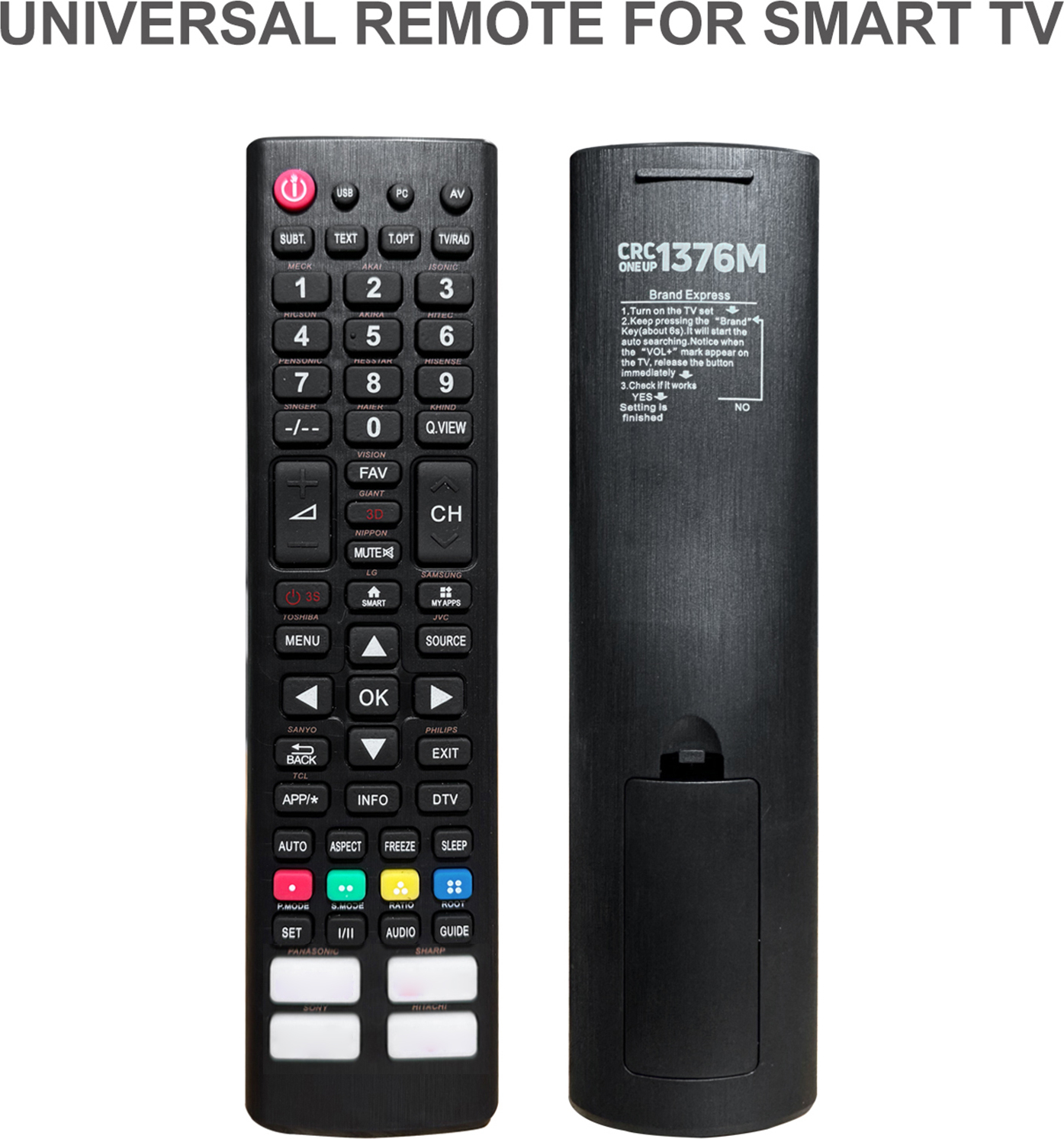 andoer Universelle TV-Fernbedienung, Ersatzfernbedienung f¹r LED-LCD-Fernseher mehrerer Marken mit Netzwerkplattformtasten