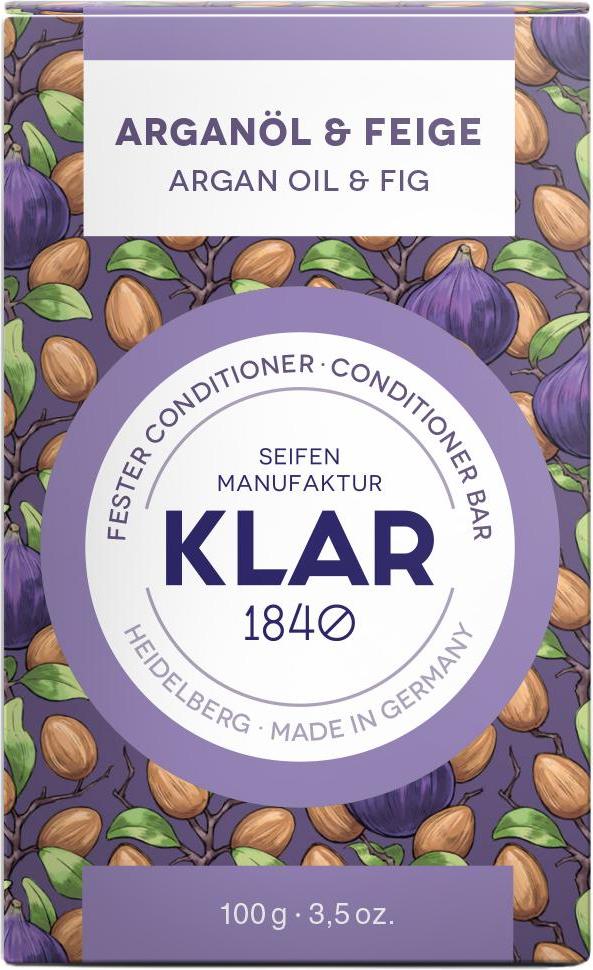 Klar Seifen festes Shampoo Arganöl & Feige 100g (für trockenes Haar) 7040-21