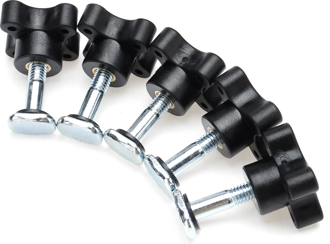 INSMA 5-teiliges T-Track-Knopf-Set mit 7-Stern-Gewinde für Holzbearbeitungsvorrichtungen und Vorrichtungen