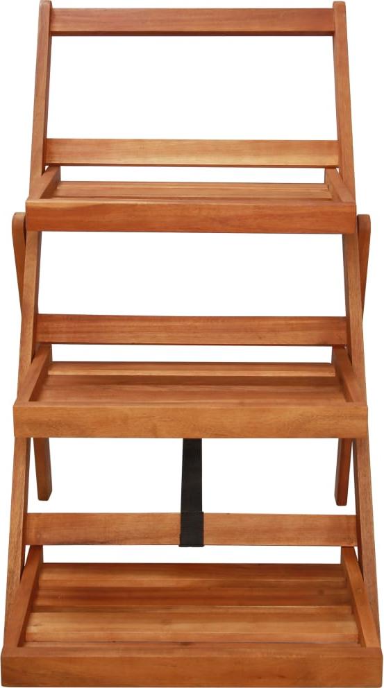 vidaXL Stojan na kvety 3 stupne 50 x 63 x 80 cm akáciové masívne drevo