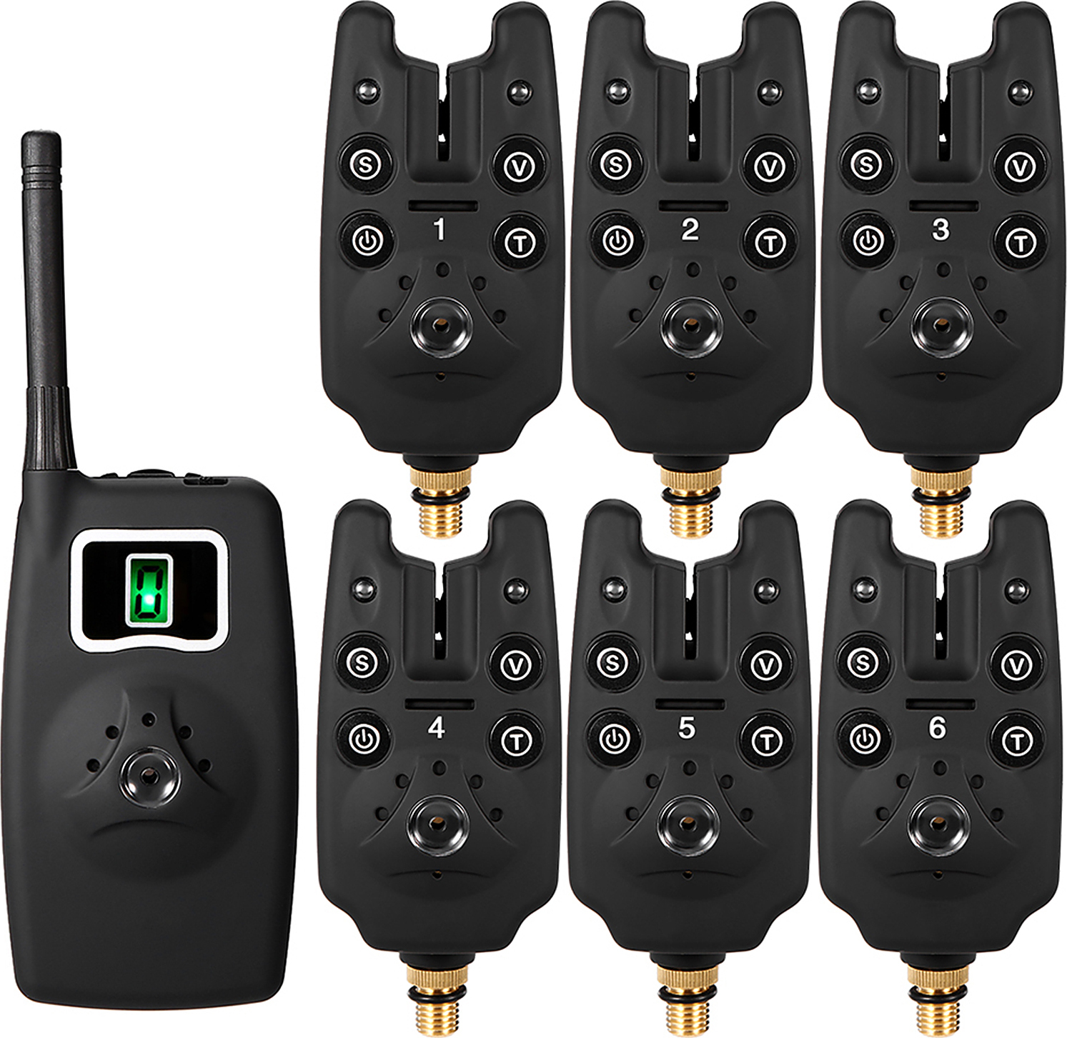 Lixada Kabelloser Angelhaken-Alarm, digitaler Angelalarm, LED-Alarmanzeige, Alarmglockenempfänger