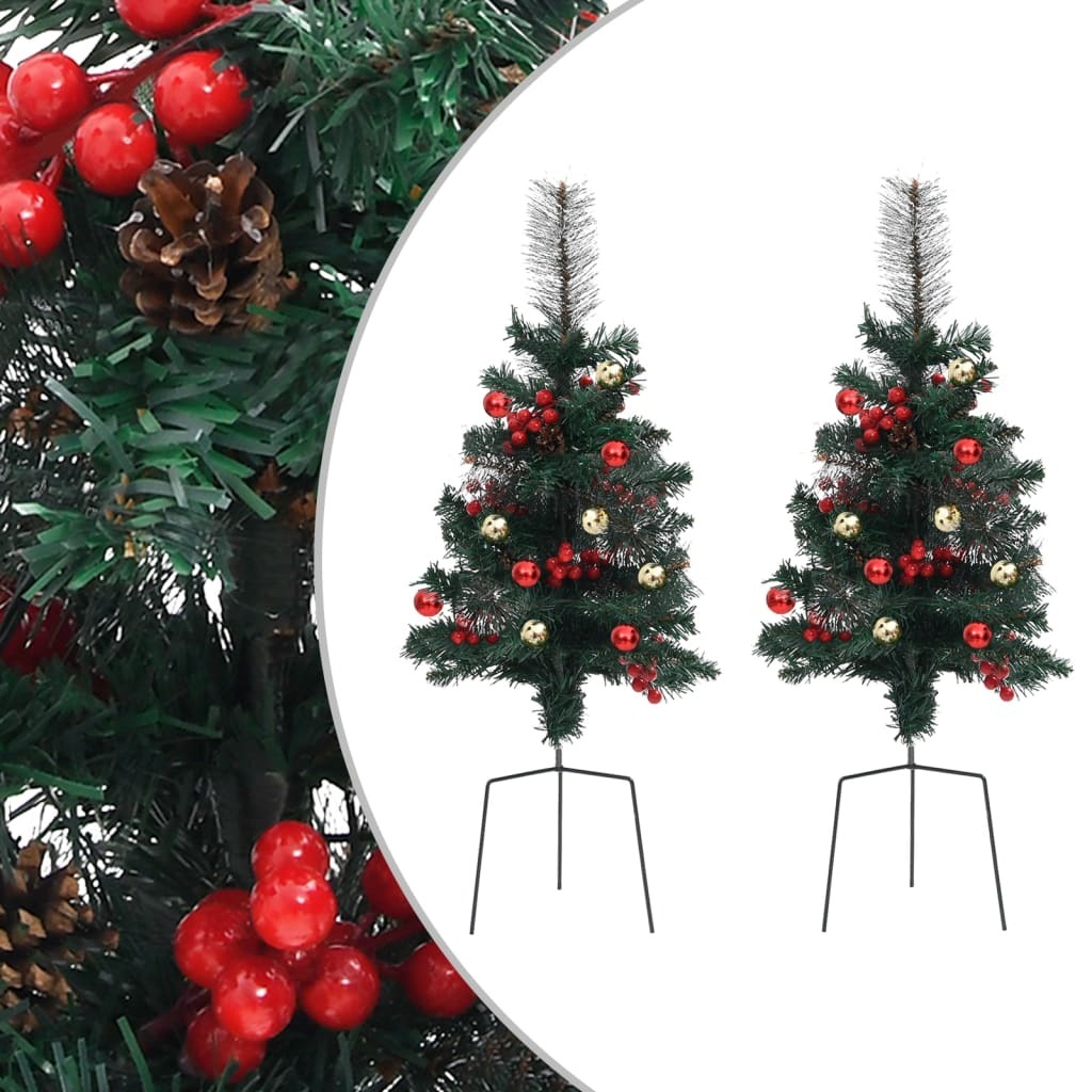 DOTMALL Künstliche Weihnachtsbäume 2 Stk. 76 cm PVC