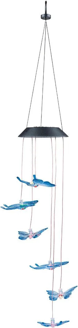 LIVARNO® Solar Windspiel,Mobile mit Dämmerungssensor Schmetterlinge 7708