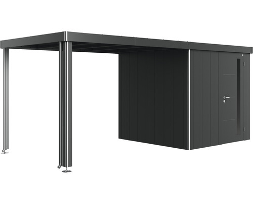Prístrešok pre záhradný domček Biohort Neo 2A, 2B, 2C, 2D 300 cm tmavo sivý metalický