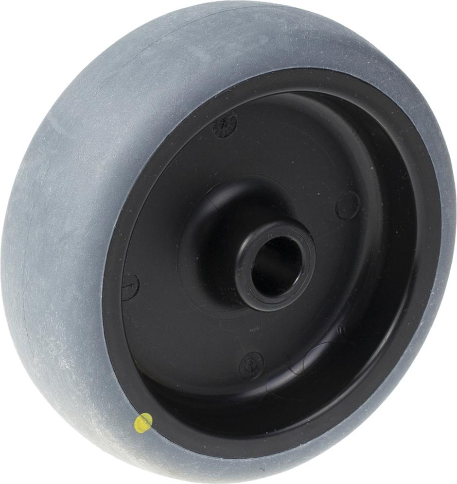 BLICKLE 75-mm-Rad mit grauem, elektrisch leitfähigem, thermoplastischem Gummi auf Polypropylen 602524