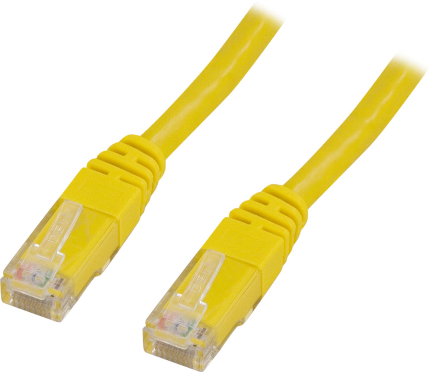 Deltaco TP-61GL, 1 m, Cat6, RJ-45, RJ-45, Gelb
