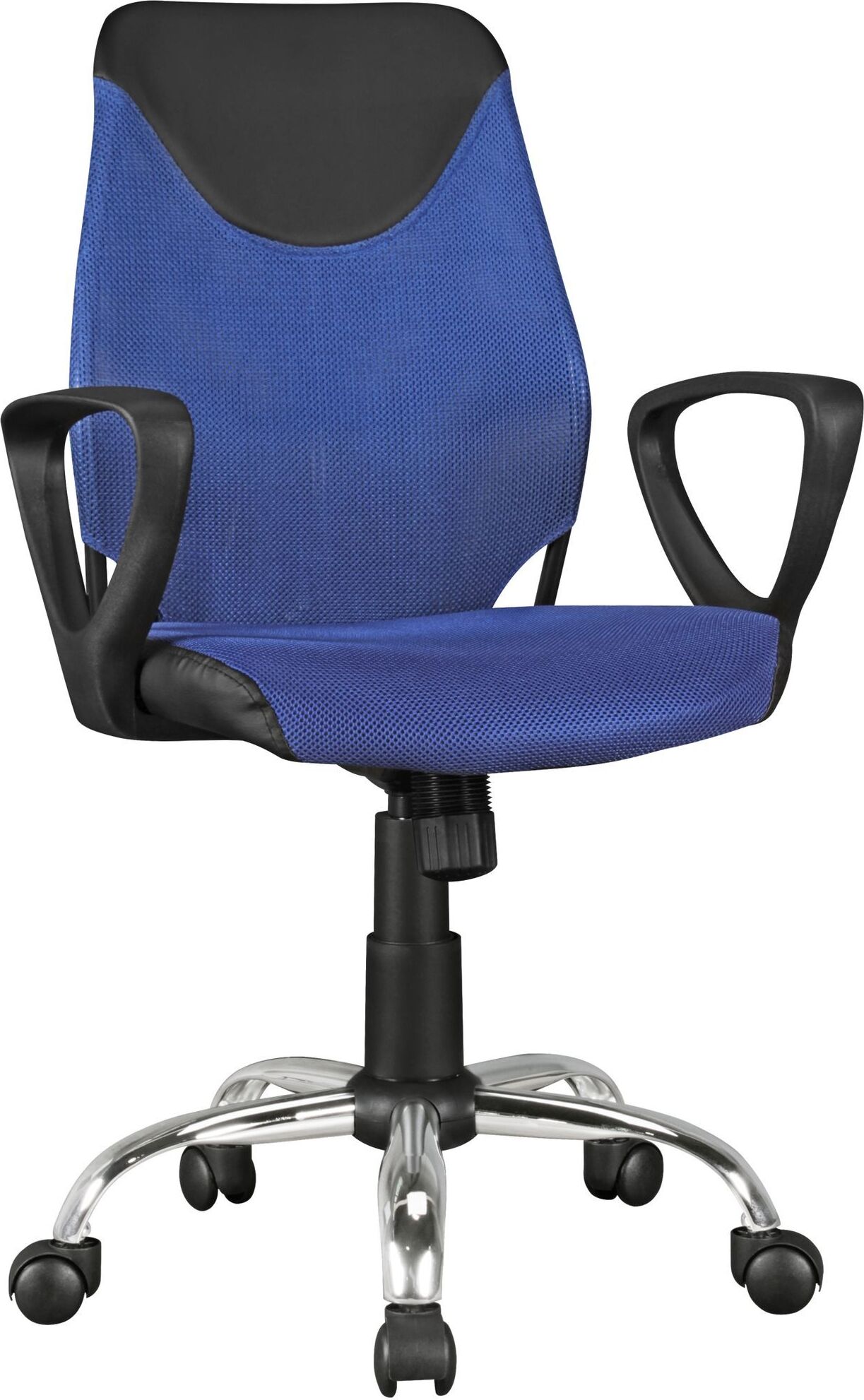 Detský písací stôl kika čierny modrý pre deti od 6 rokov s operadlom detská otočná stolička detská stolička ergonomická | Amstyle