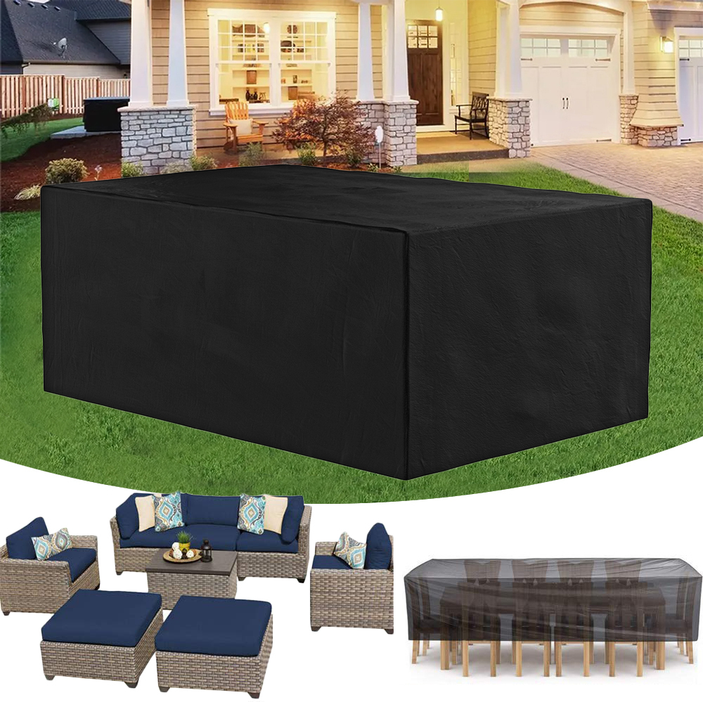 vidaXL Copertura per mobili da giardino nera 140 x 70 x 90 cm 210D