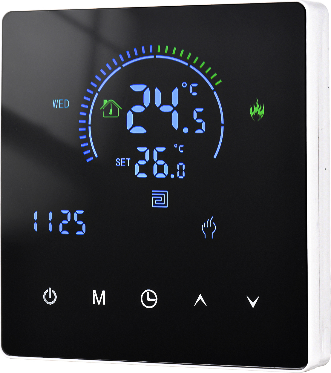 WiFi Smart Inteligentný termostat s regulátorom teploty pre elektrické ohrievače, LCD displej, dotykové tlačidlo, programovateľné diaľkové ovládanie, podzemné vykurovanie pre domácnosti, kancelárie, školy, hotely