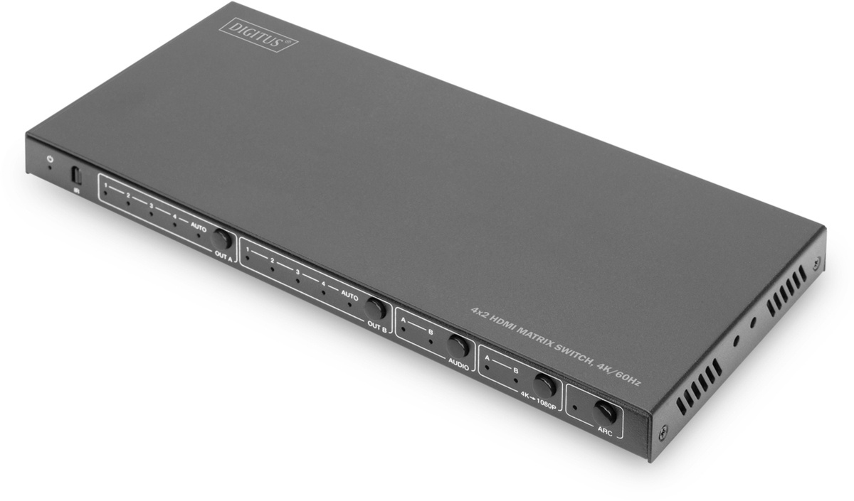 Digitus DS-55509 DIGITUS 4x2 HDMI Matrix Switch, 4K/60Hz