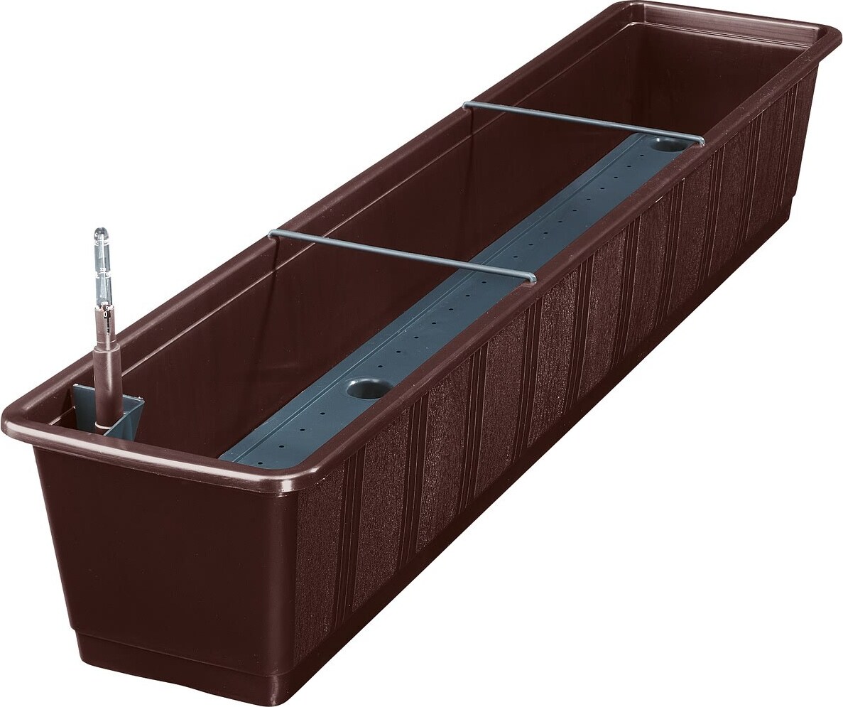 Fioriera Con Serbatoio D'acqua Bew.Kast.Aqua – 100 Cm, Antracite, Con Coni Di Irrigazione E Fori Di Troppo Pieno, Per Una Crescita Ottimale Delle Piante - 2