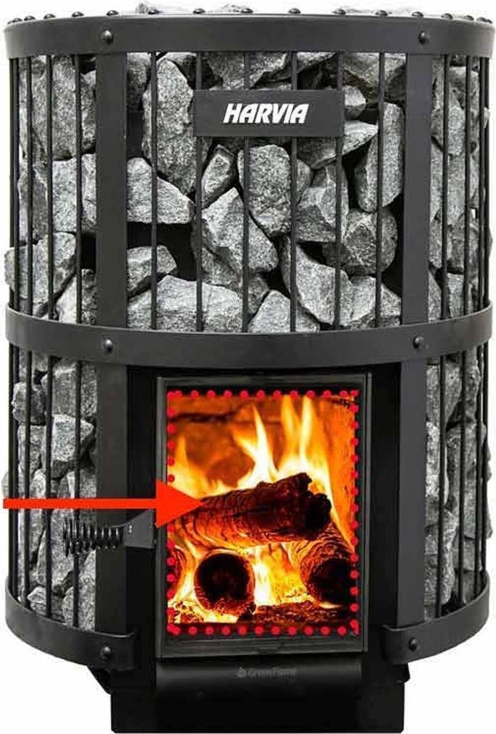 Glas Für Holzofen Harvia - Harvia Greenflame SP676 (alte art:WX676)