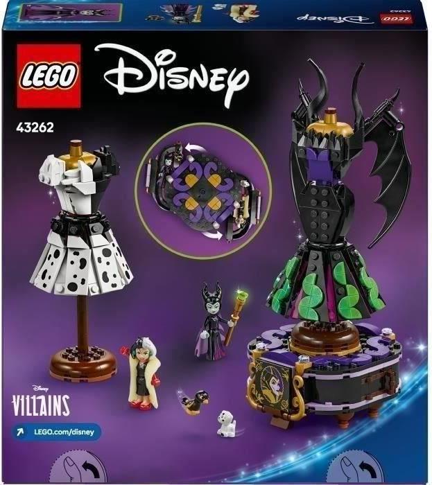 LEGO Disney Villains Maleficent a Cruella De Vil šaty, stavebnice, 9+ rokov, 43262, s minifigúrkami a zvieratkami