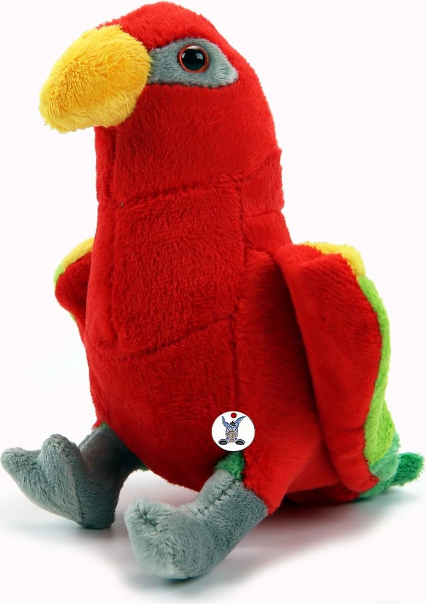 Kuscheltiere*biz Amazone Kuscheltier Lori rot Vogel Papagei Prachtlori Plüschtier MOTAI KT531528