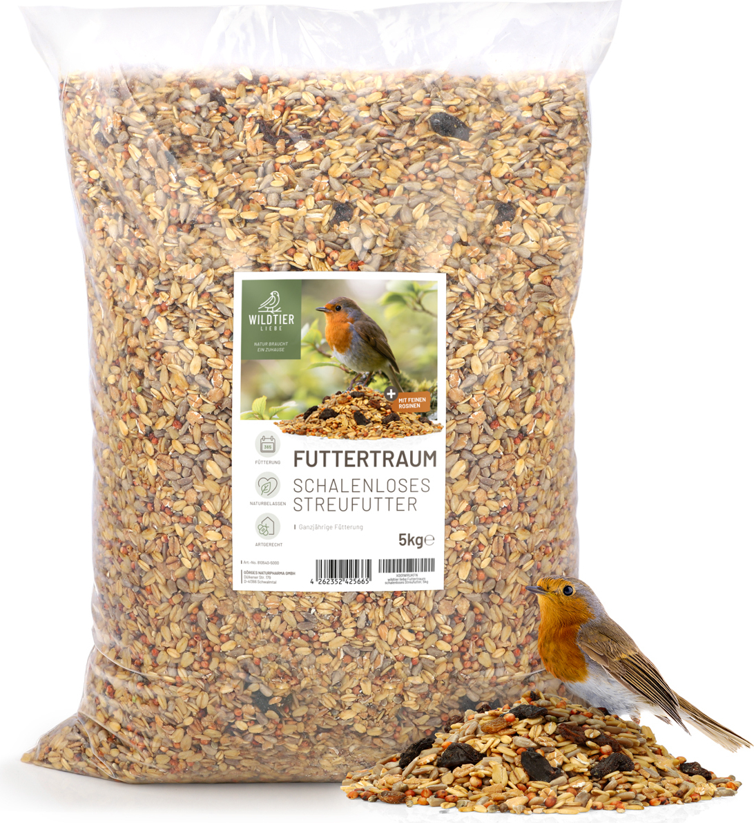 Nobleza Wellensittichfutter 500g - Premium Vogelfutter | Mehrkorn-Mischung | Vitamine & Ballaststoffe