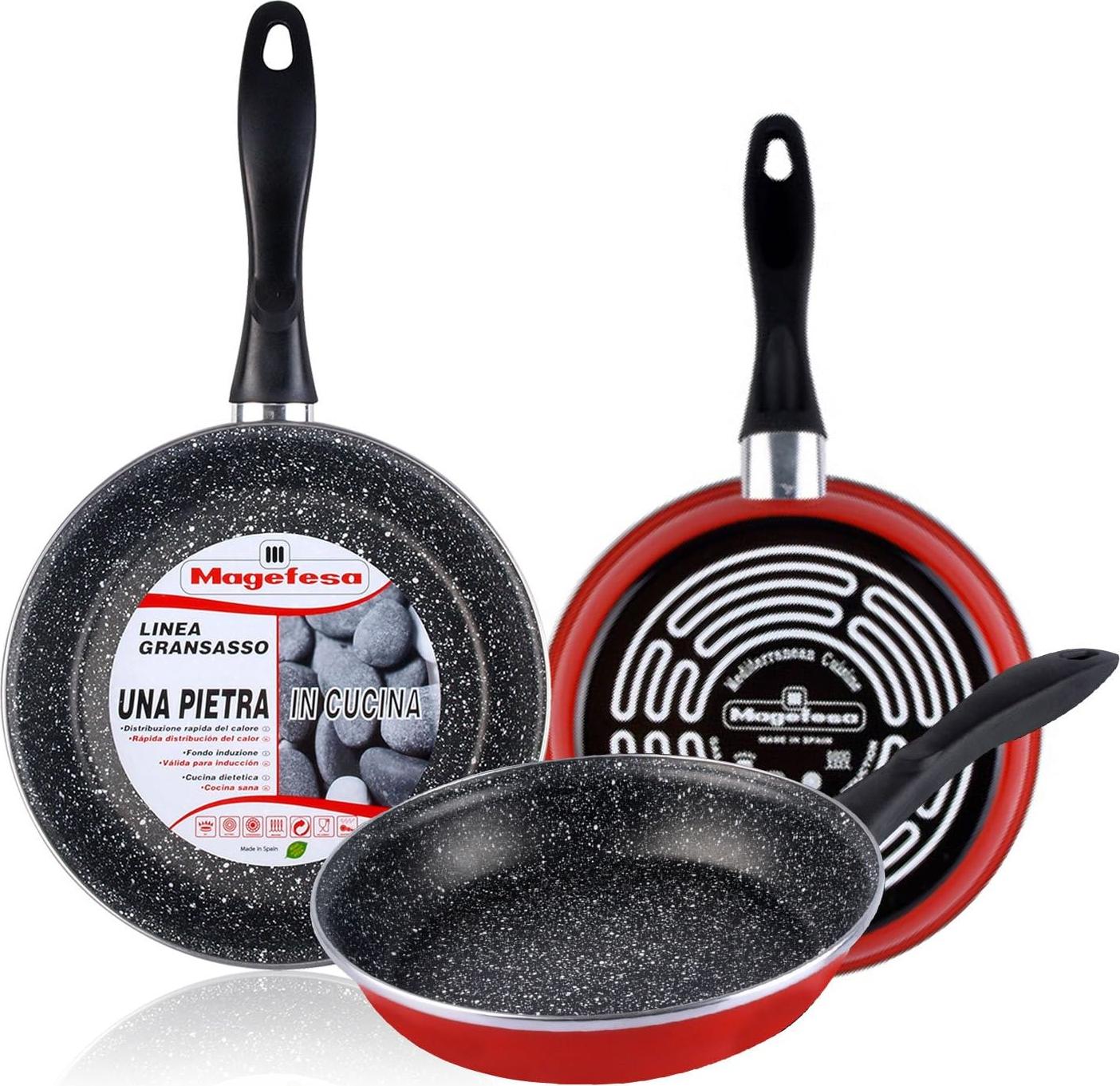Markenlos Pannenset - Rot - 2 Stück - 20/24 cm
