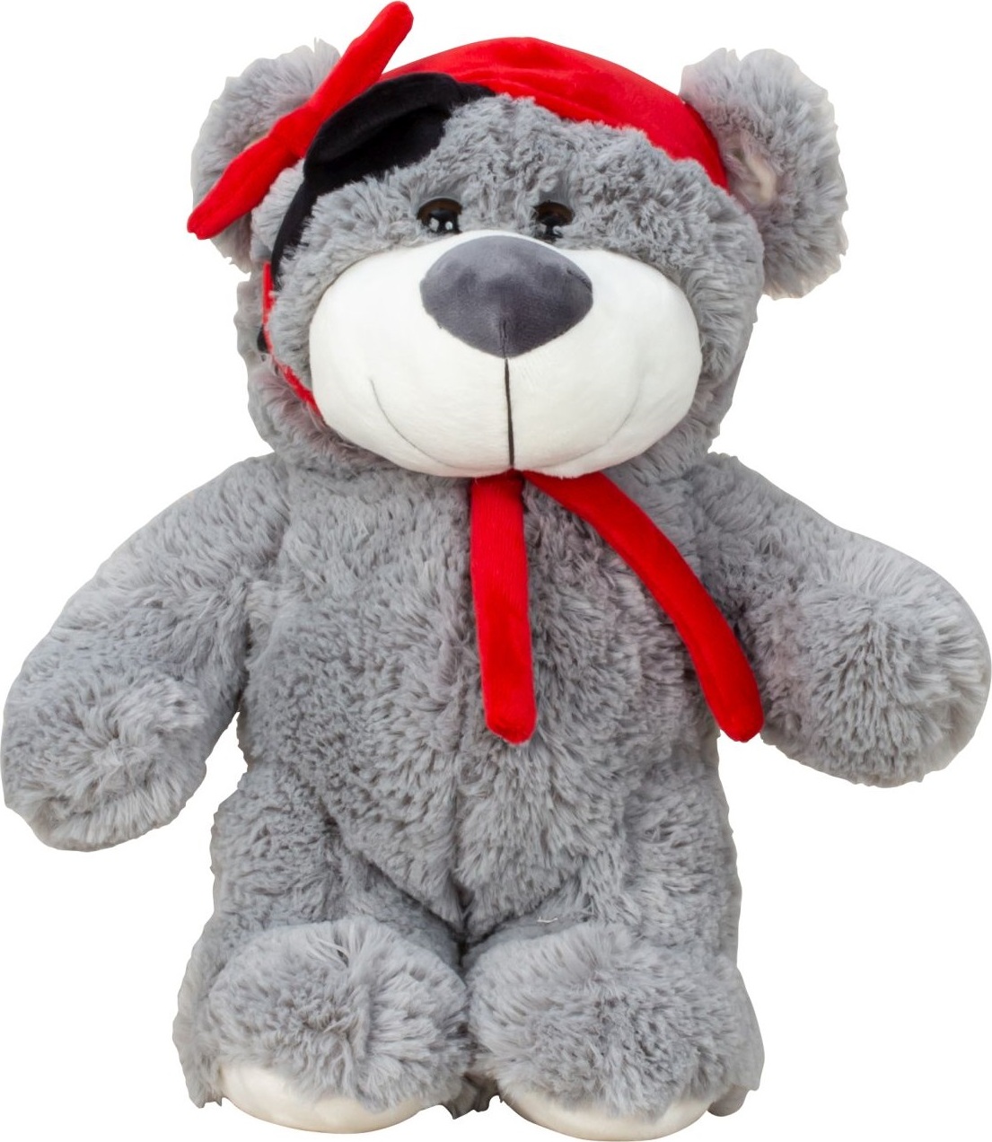Geschenkestadl Piratenbär 33 cm Kuscheltier Plüschtier Grau stehend