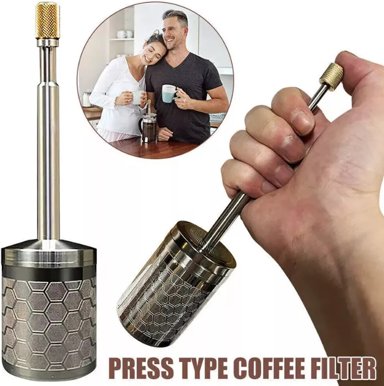 sköxun Tragbarer Kaffeefilter für die Reise, Kaffeefilter aus Edelstahl, Kaffeefilter für die Reise