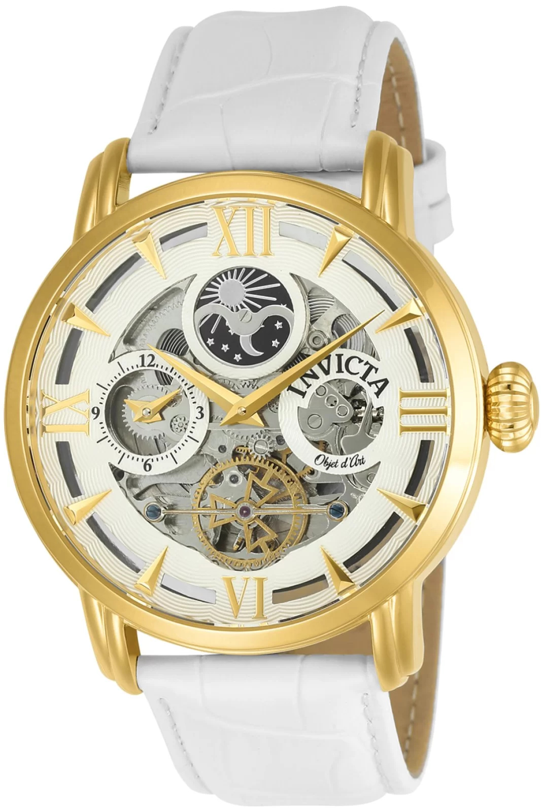 Invicta Objet D Art 22652 - Pánske Náramkové Hondiky - Automatické - Nerezová oceľ s strieborným ciferníkom - 47mm