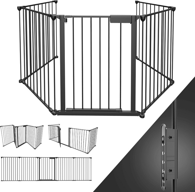 TolleTour Kaminschutzgitter Absperrgitter Tierschutzgitter Türschutzgitter Schwarz RL-HG9160-1-HESjhf