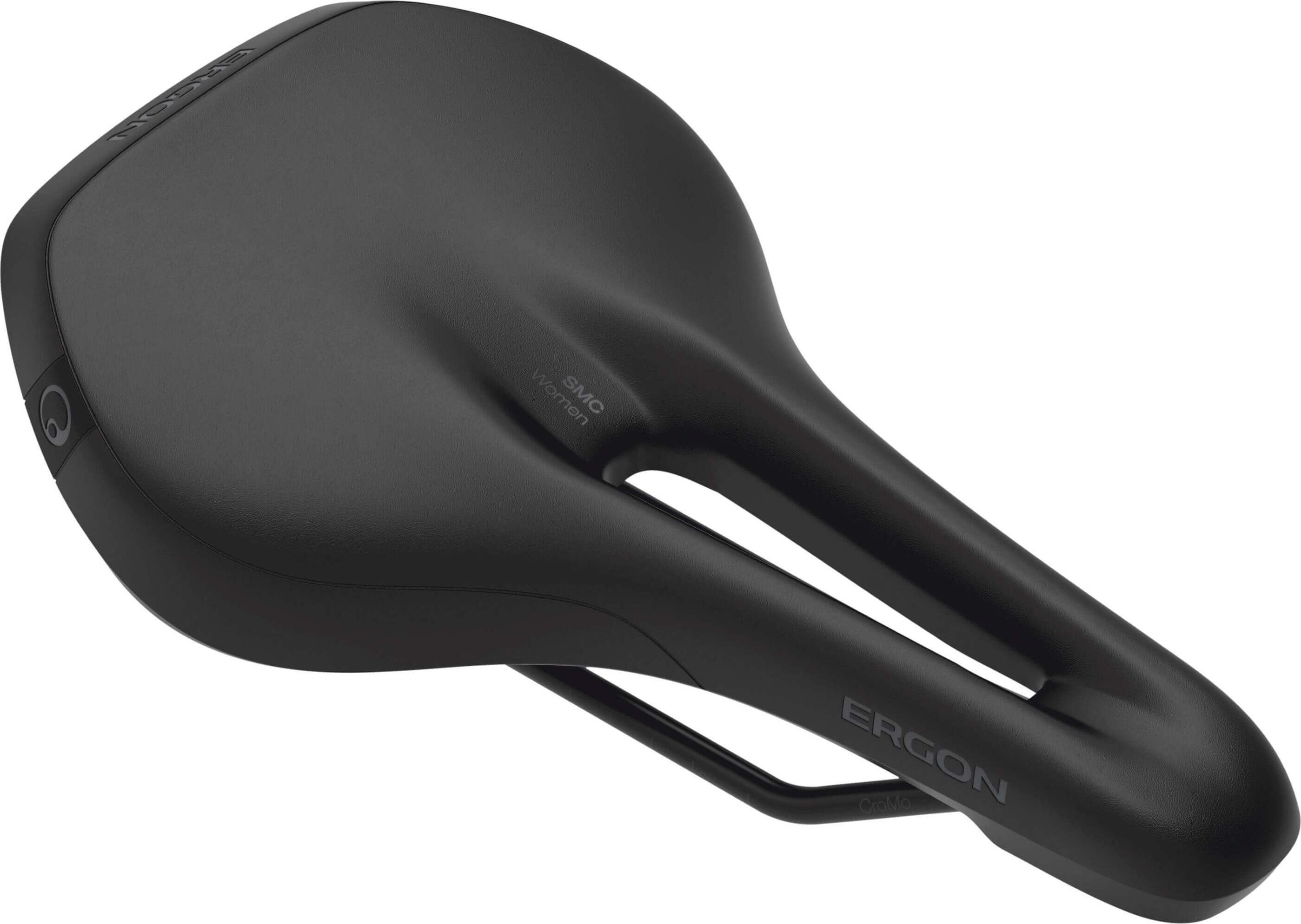 Sella Bici Donna Ergon SF Sport Gel, Nera, Guide Cromate, Con Canale Di Sollievo E Gel