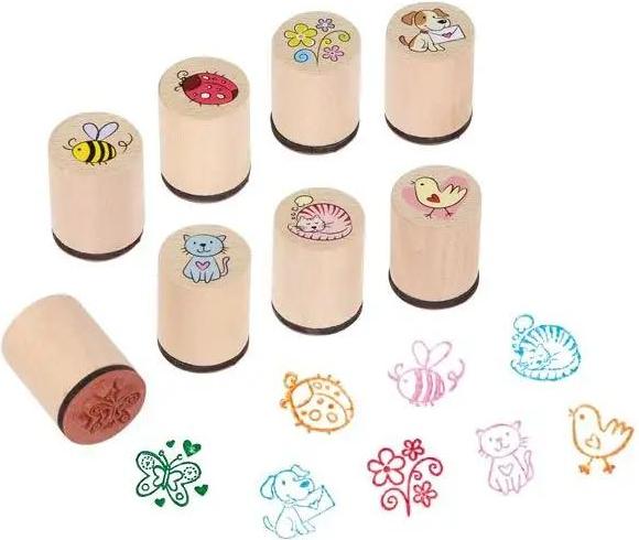 Goki Stempel Biene, Hund,... sortiert (1 Stück) SORTIERT 15564