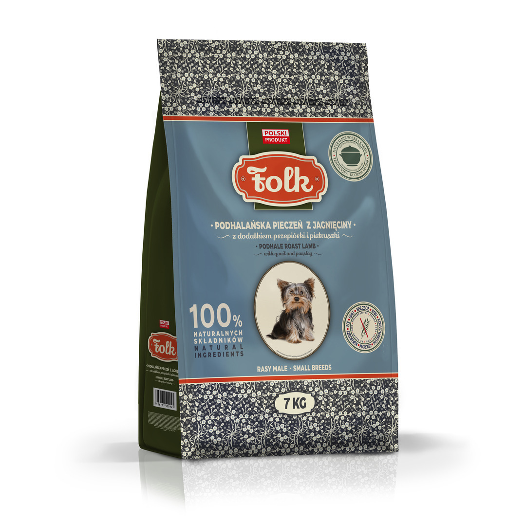 Trockenfutter für Hunde FOLK MINI Podhale Lammbraten 7 kg