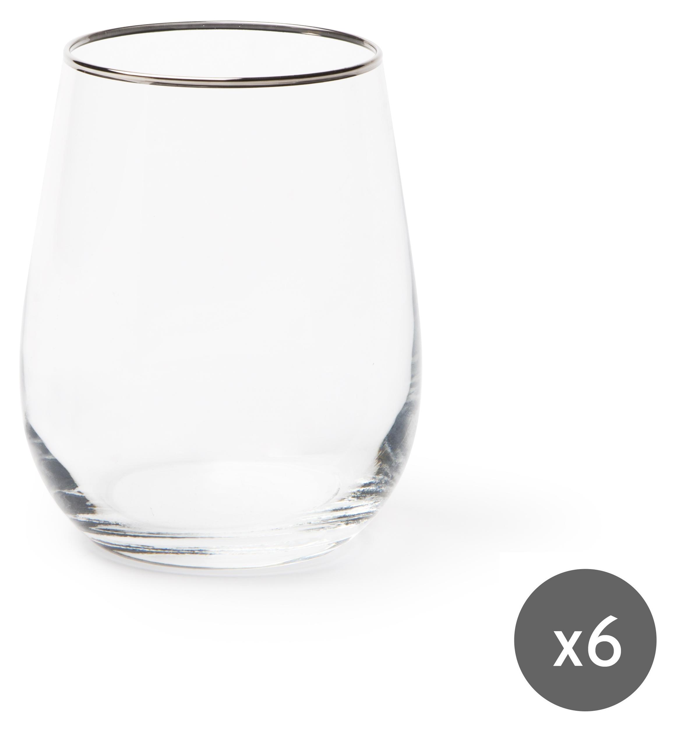 Verre Noir Verrerie Excelsa Excèlsa New York Lot De 6 Verres à Eau 37 Cl Verres à Vin