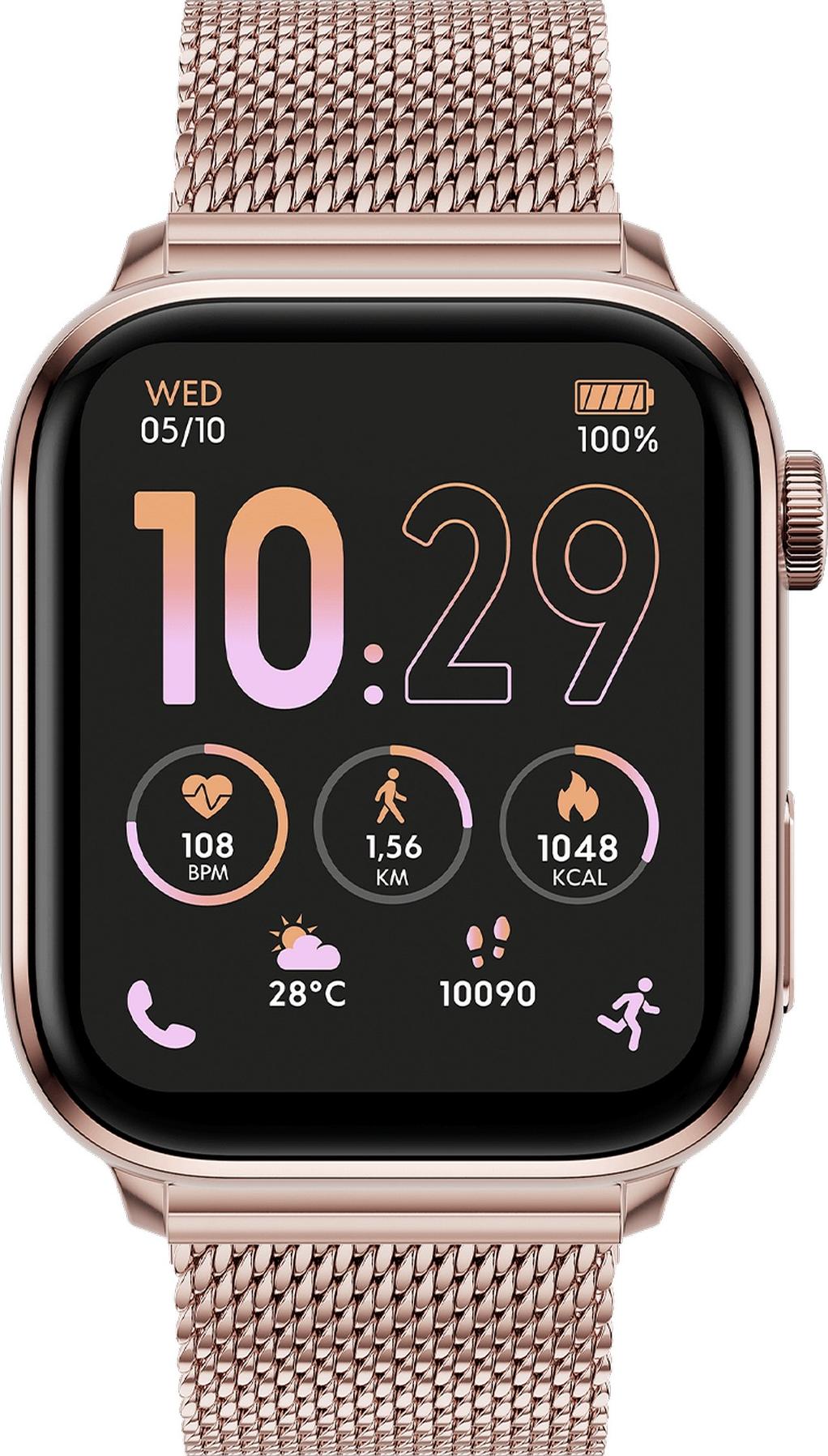 Hodinky Ice Watch - 024304 - Dámske inteligentné hodinky - Ice Smart 3.0 Rectangular 1.78 Rosegold/Milanese