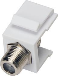 Keystone Adapter F-Stecker, weiß, ALANTEC, korrosionsfrei