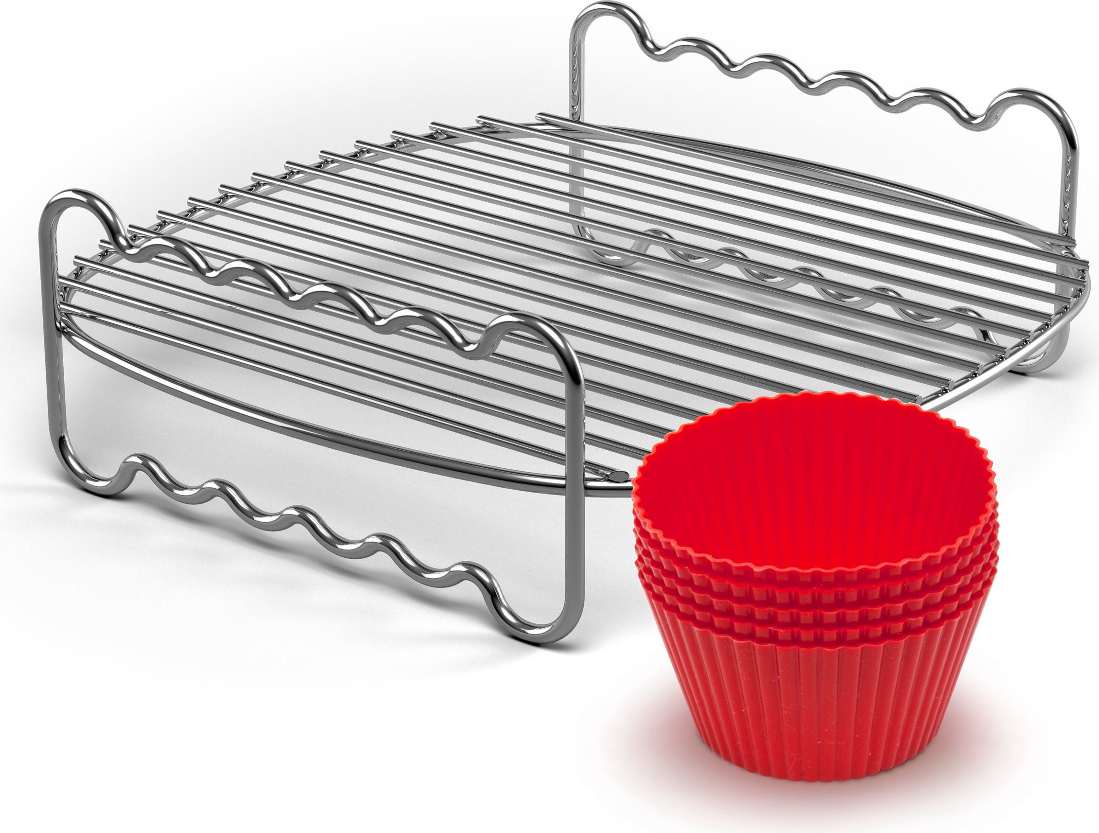 Philips Zubehör-Set Party-Profikit - Zubehör-Set - Philips - Rot - Silber - Chromstahl - Edelstahl - Silikon