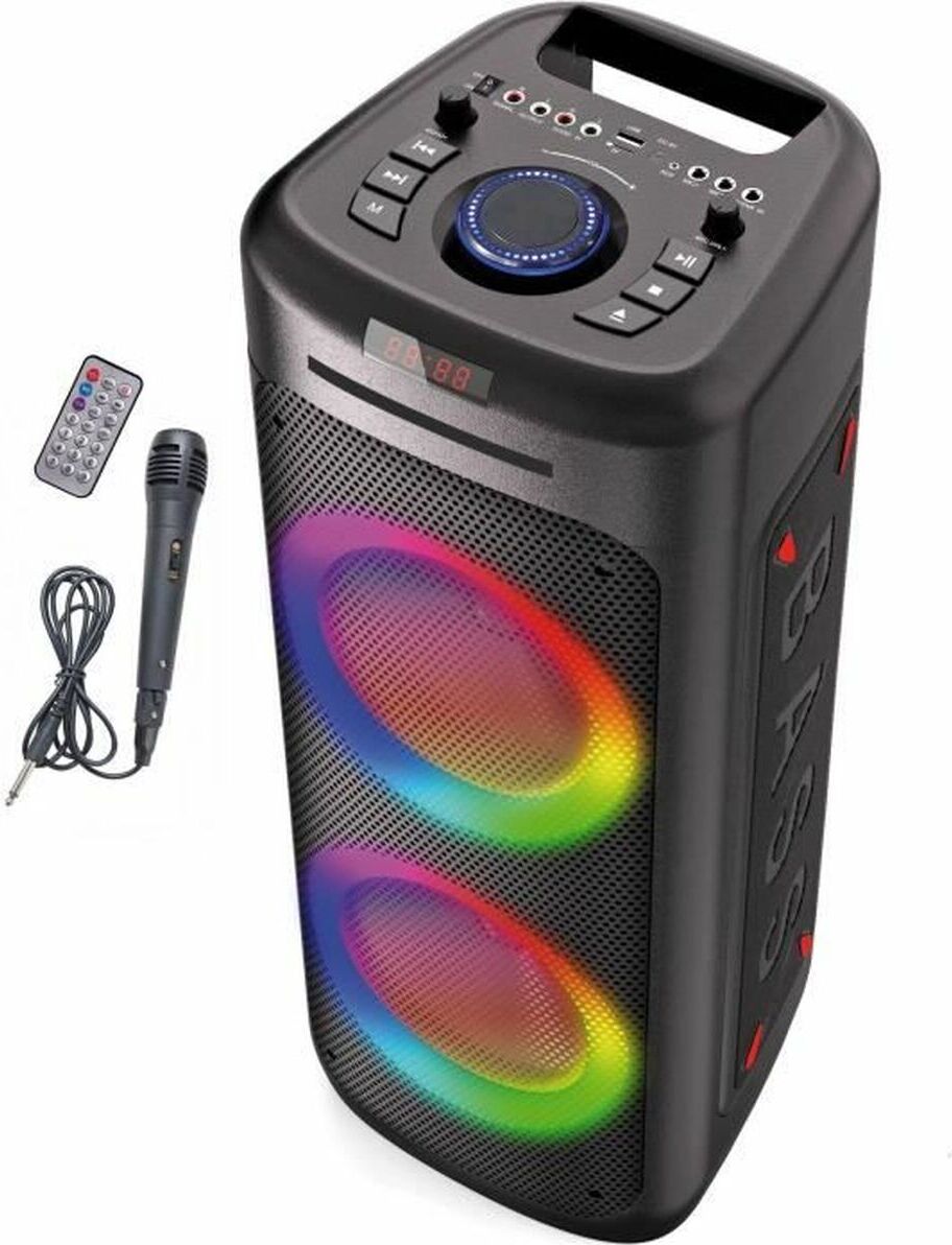 Ľahký reproduktor s CD mechanikou Inovalley MS06 -cd -xxl - Bluetooth 5.0 - 1000W - funkcia karaoke
