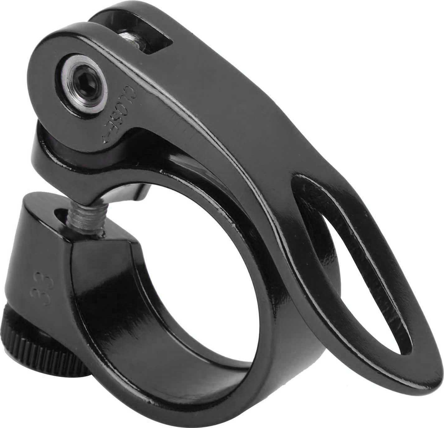 Cocosity POENVFPO Fahrradsitzgeifer Klemme Leichte Schnellfreisetzungsklemme fr 25,4 Mm Stra?enautos oder Festes Ausrstungsrad 28,6 -Mm -Sitzrohr (Black)